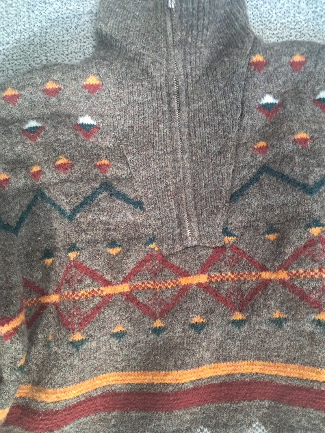 빈티지 반집업 울스웨터 상품이미지2