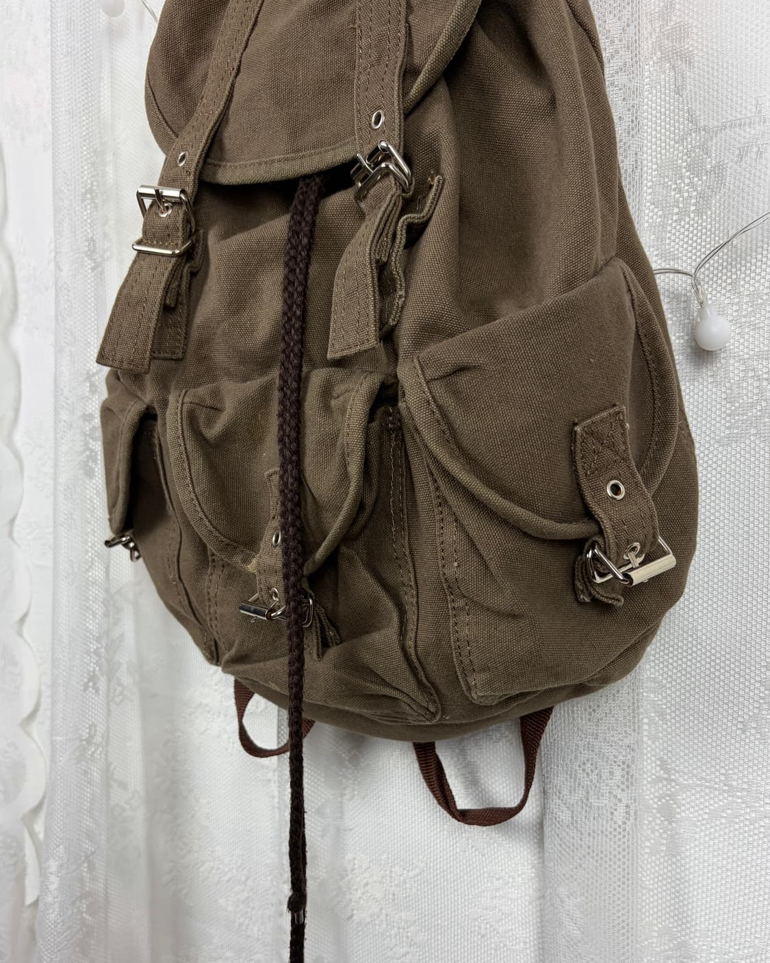 Vintage Utility Canvas Backpack 상품이미지3