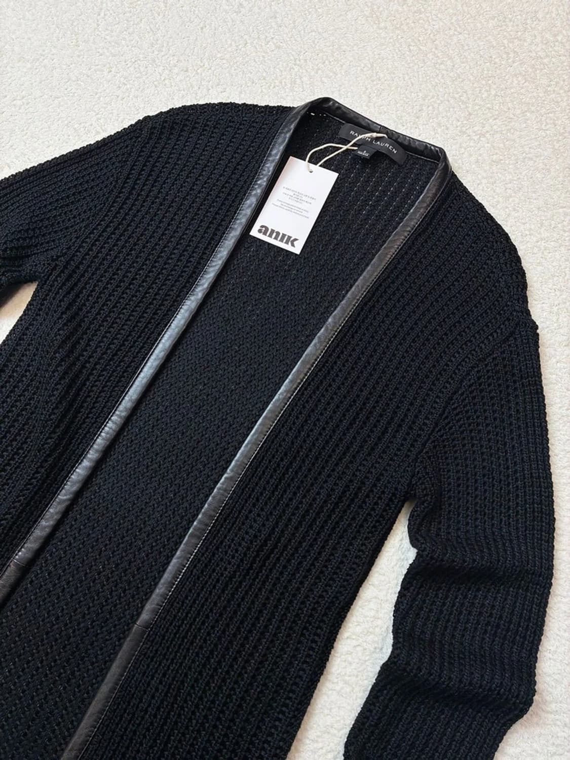 랄프로렌 블랙라벨 양가죽 트리밍 펀칭 가디건 PN5951 상품이미지2