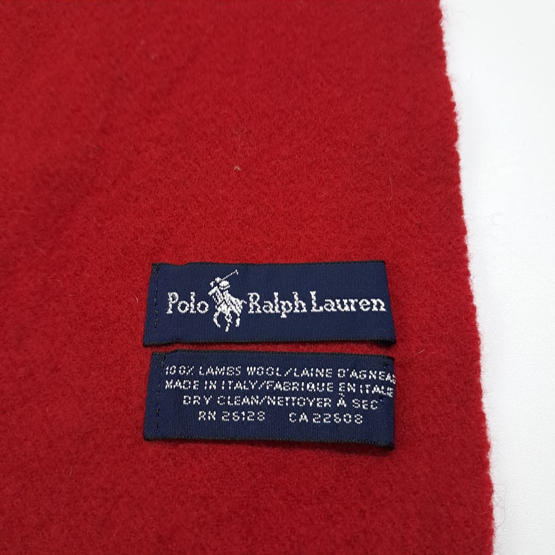 MX405 폴로 이태리판 램스울 골드포니 레드 머플러 목도리 상품이미지4