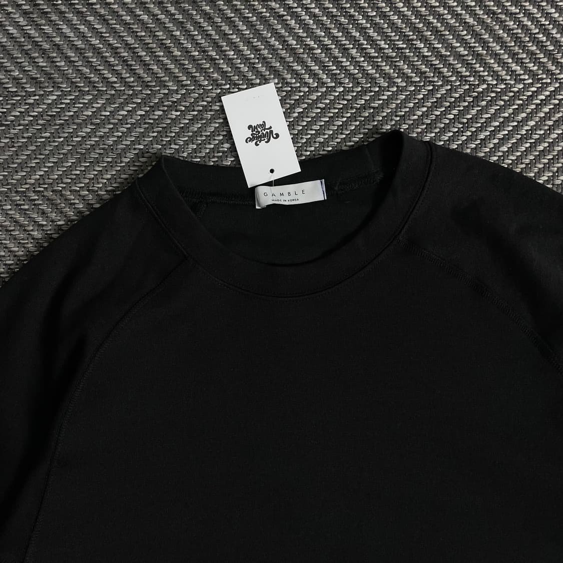 갬블 블랙 미니멀 머슬핏 티셔츠o 3421 상품이미지4