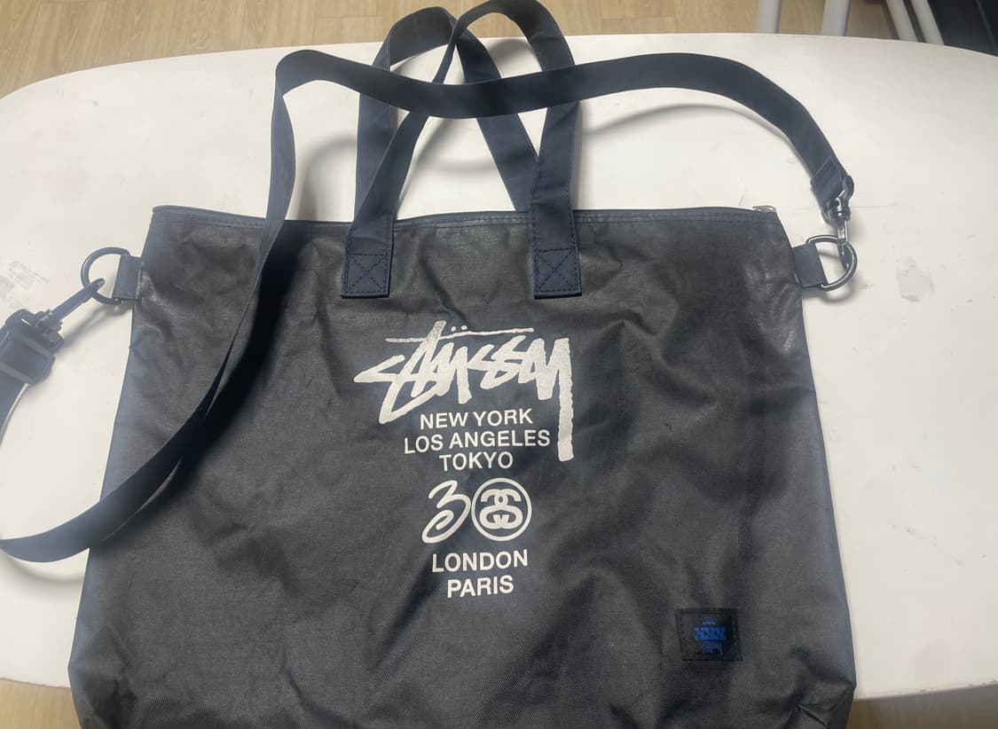 스투시 30주년 검정 토트백 상품이미지1
