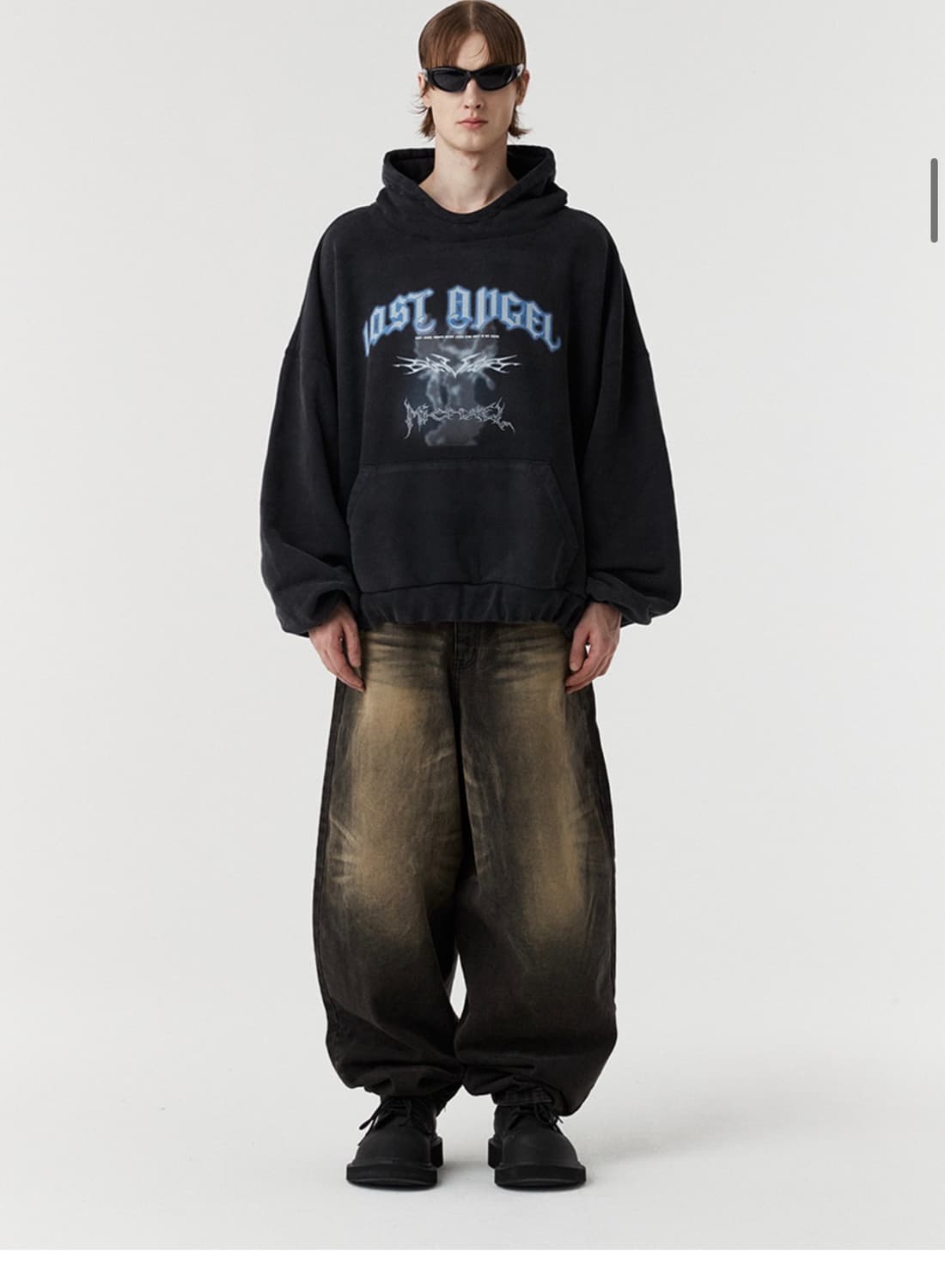 어썸 배기 데님 팬츠 블랙 상품이미지5