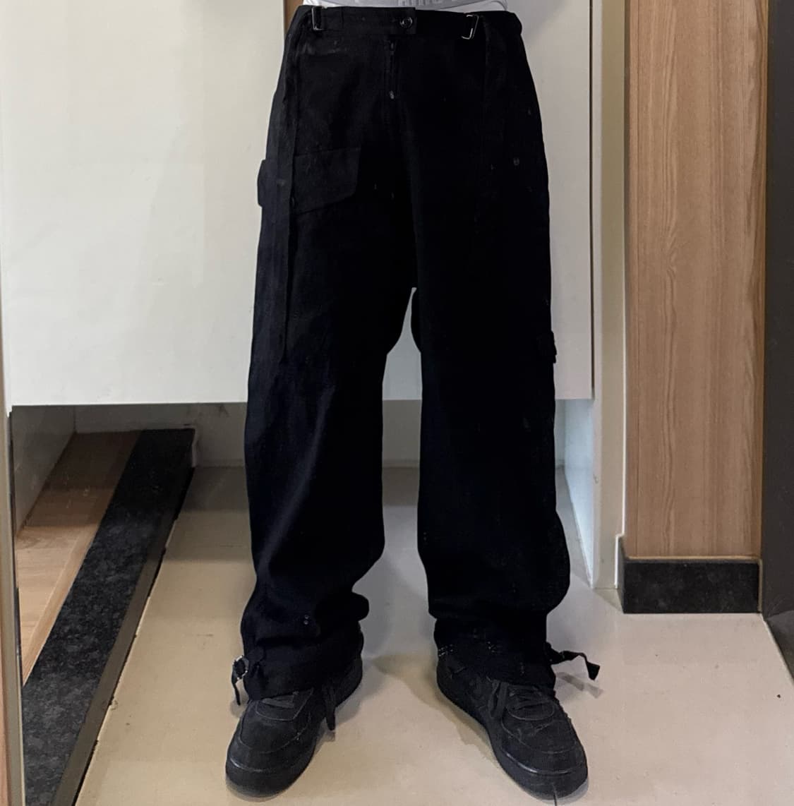 요지야마모토 벨티드 비대칭 포켓 팬츠 상품이미지6