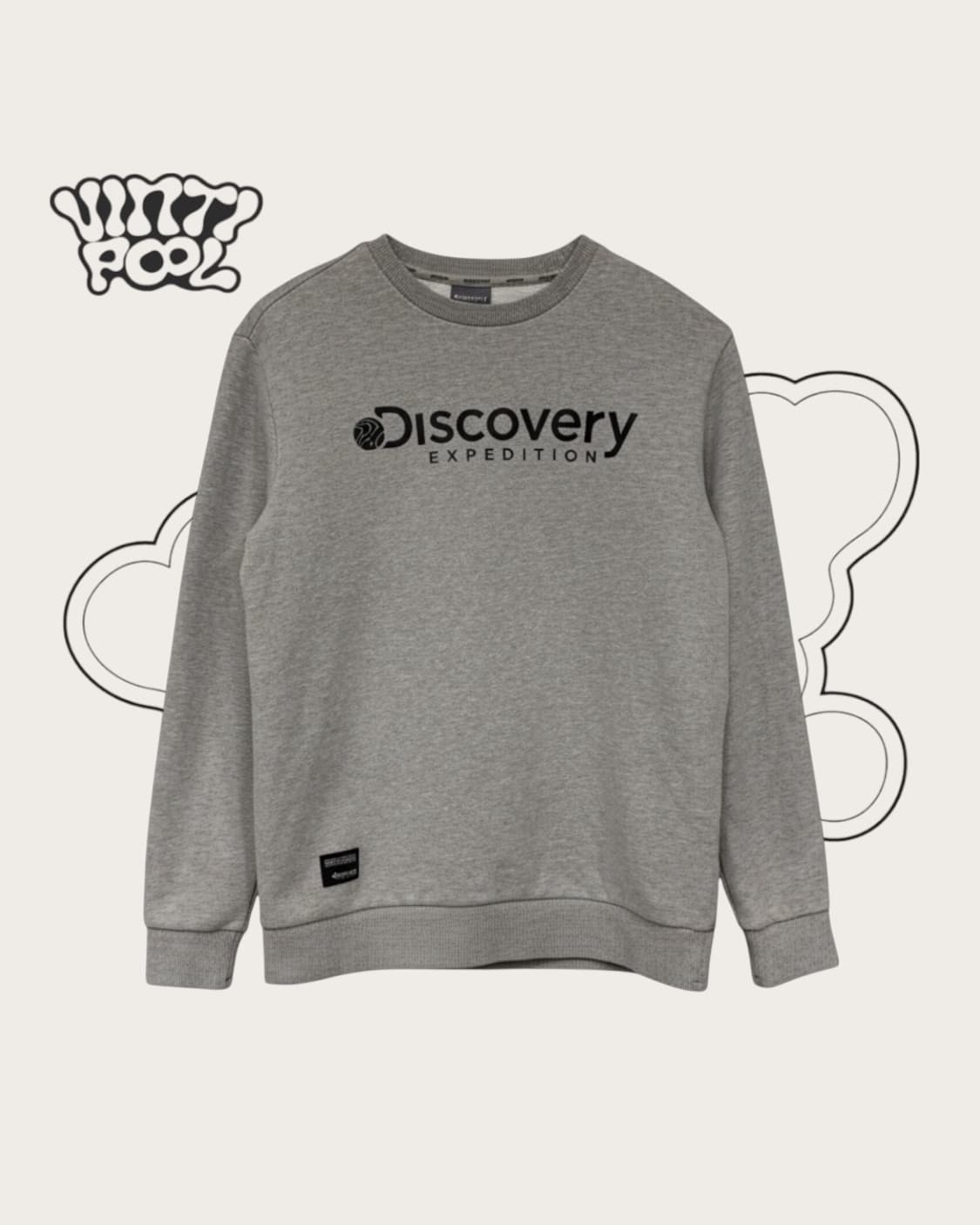 디스커버리 로고 맨투맨 90 그레이 이염0 상품이미지1