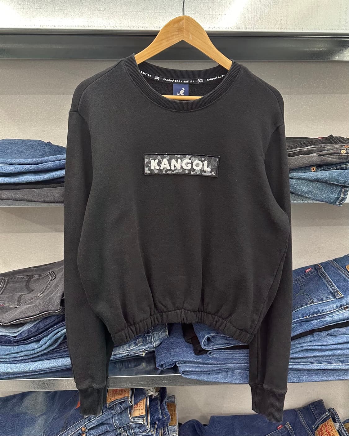 (WOMEN)캉골 크롭 맨투맨-M1748 상품이미지2