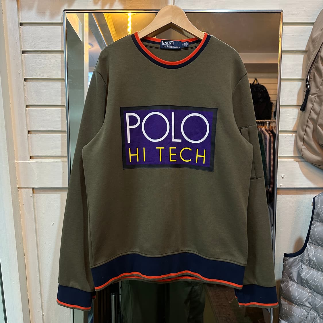 폴로 랄프로렌 하이테크 올리브 카키 맨투맨  상품이미지1