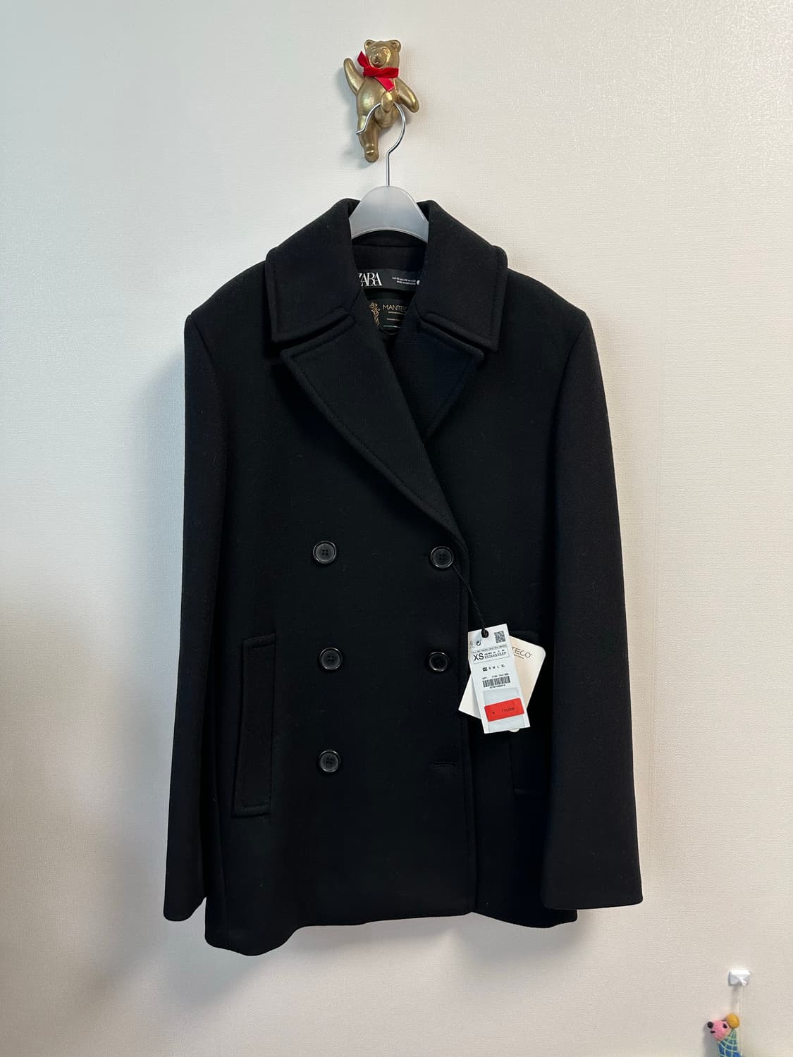 (새상품)ZARA 슬림핏 더블 코트 - XS Size 상품이미지1