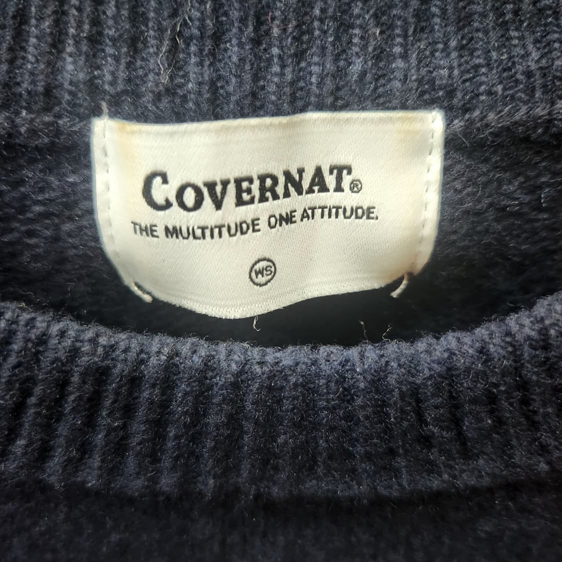 커버낫 빅로고 크롭 니트 M 상품이미지5