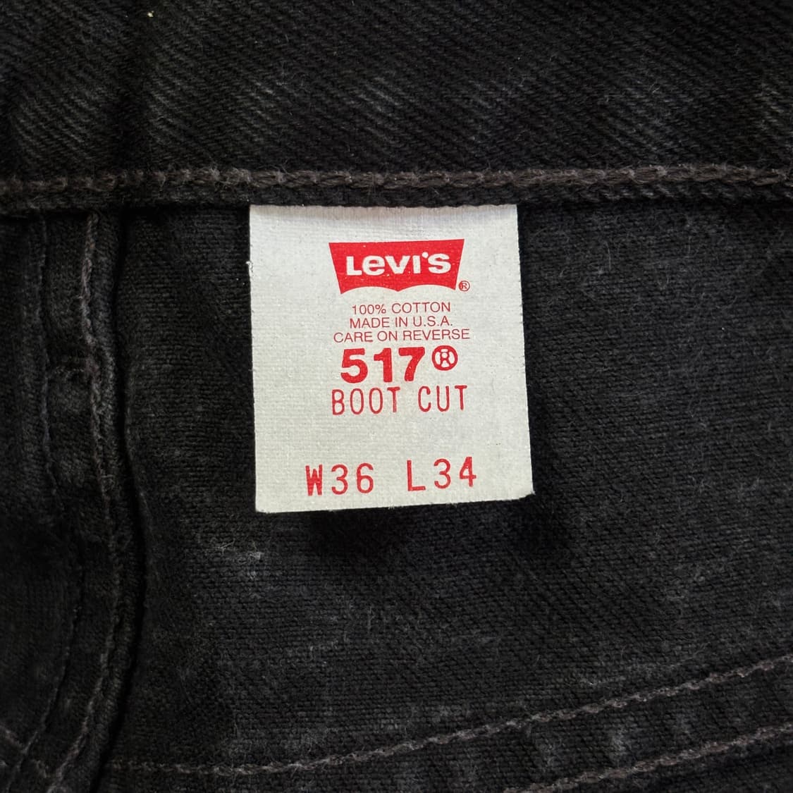 90s 빈티지 리바이스 517 블랙 허리45cm 상품이미지7