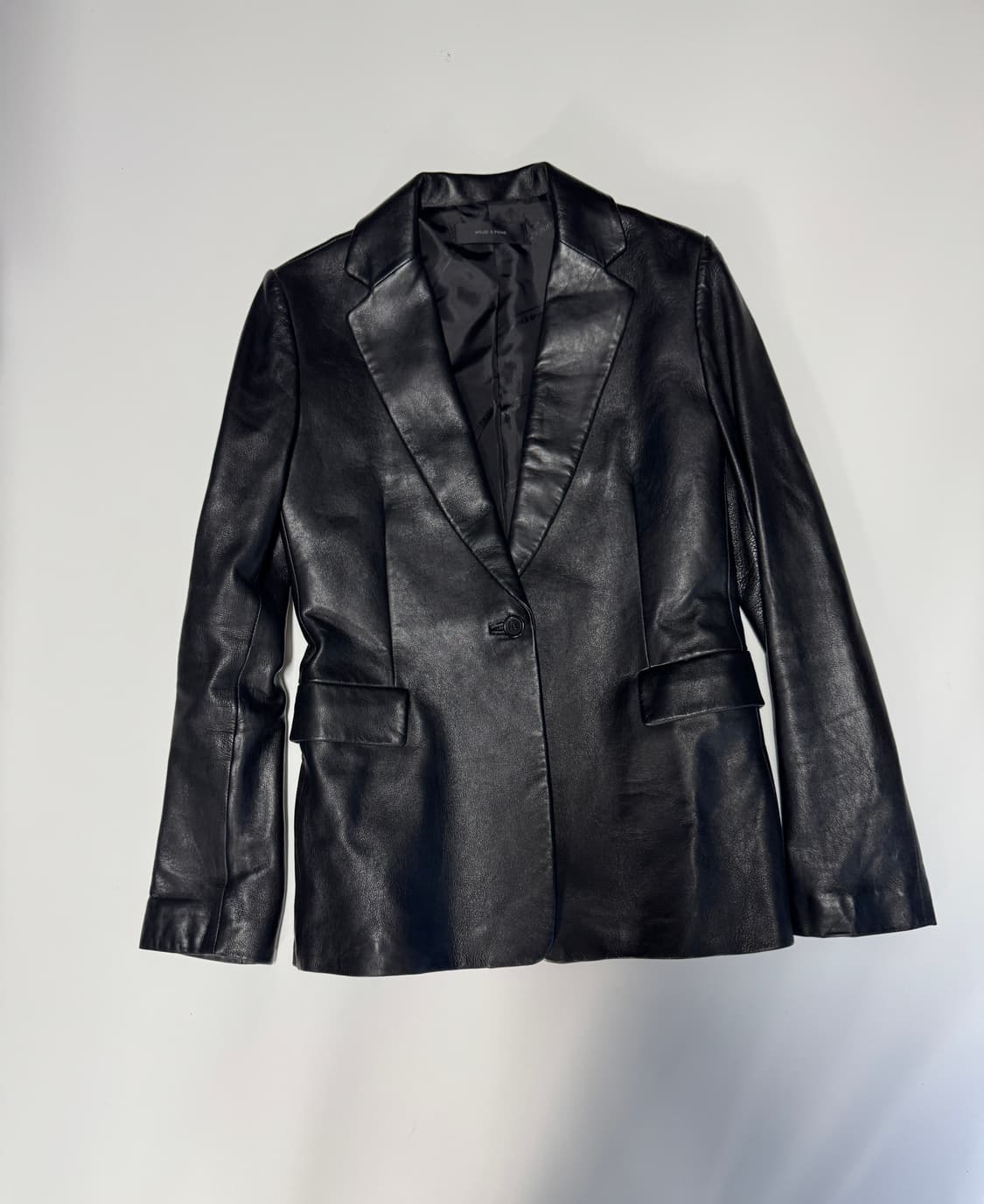 여성 모조에스핀 리얼 양가죽 자켓 블랙 상품이미지1