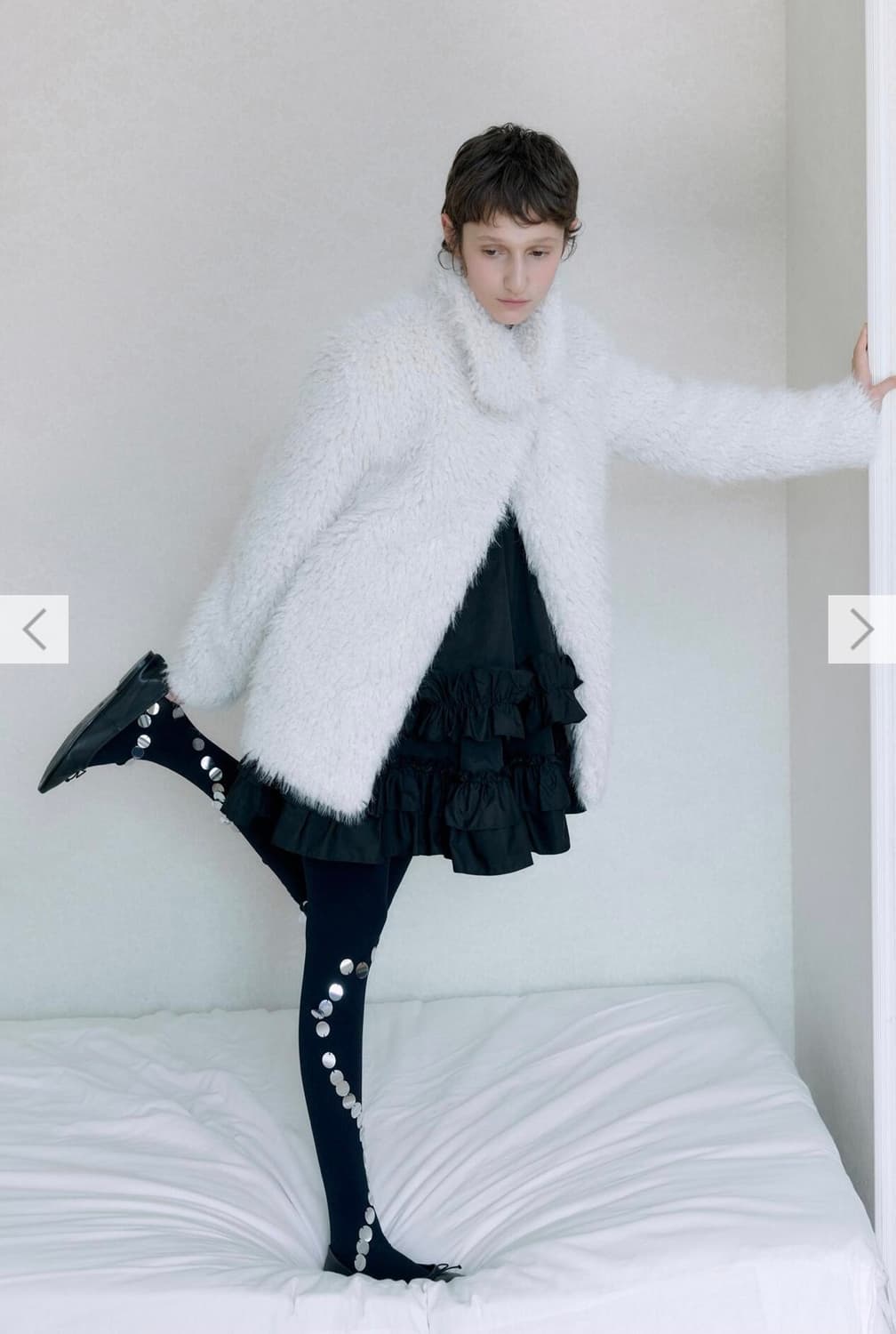 시눈 Frill Sleeveless Dress (Black) 상품이미지3