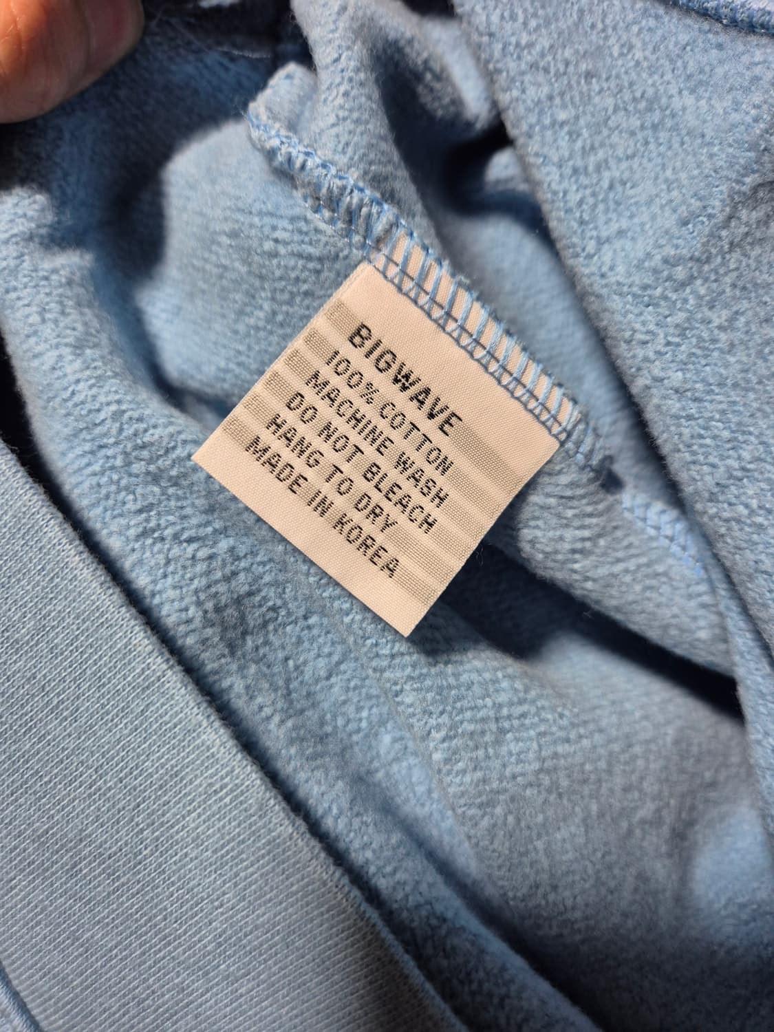 (세일)(새상품)빅웨이브 브랜드 맨투맨 하늘색 상품이미지9