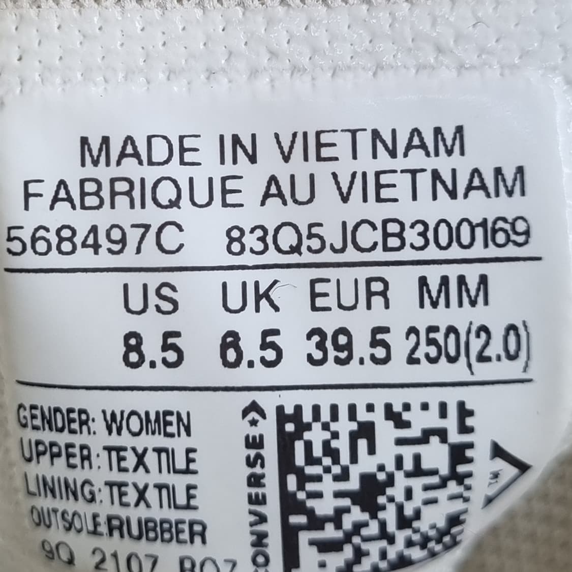 컨버스 무브 블랙 하이탑250 상품이미지6