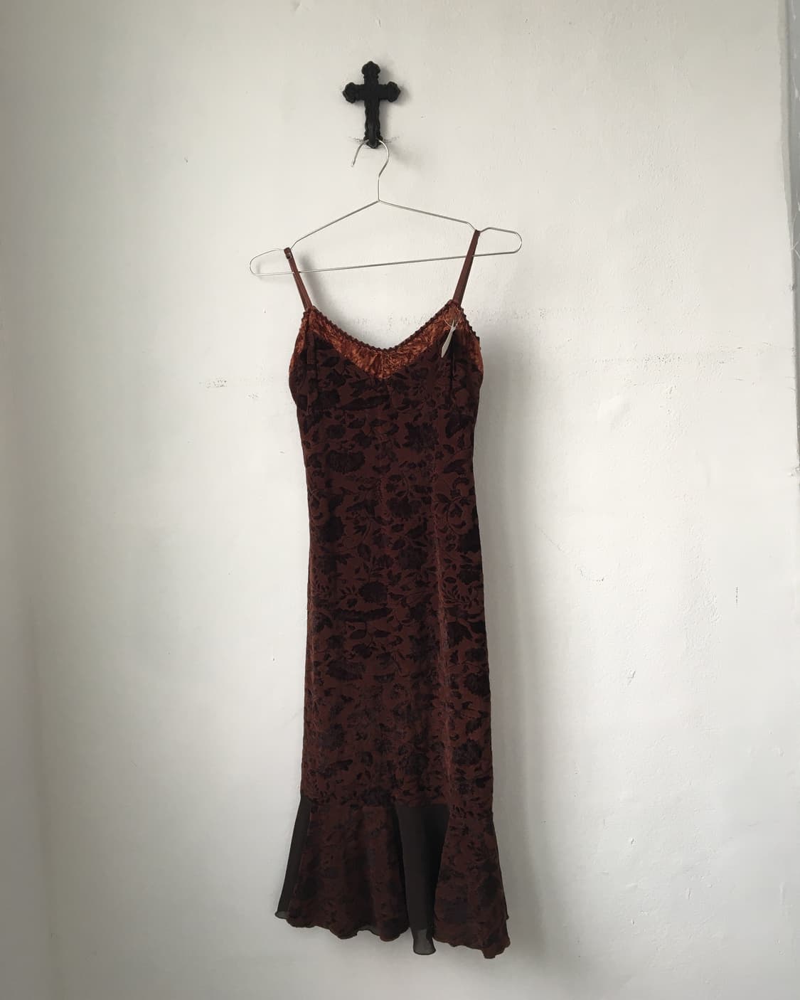 Pattern point velvet onepiece 상품이미지1