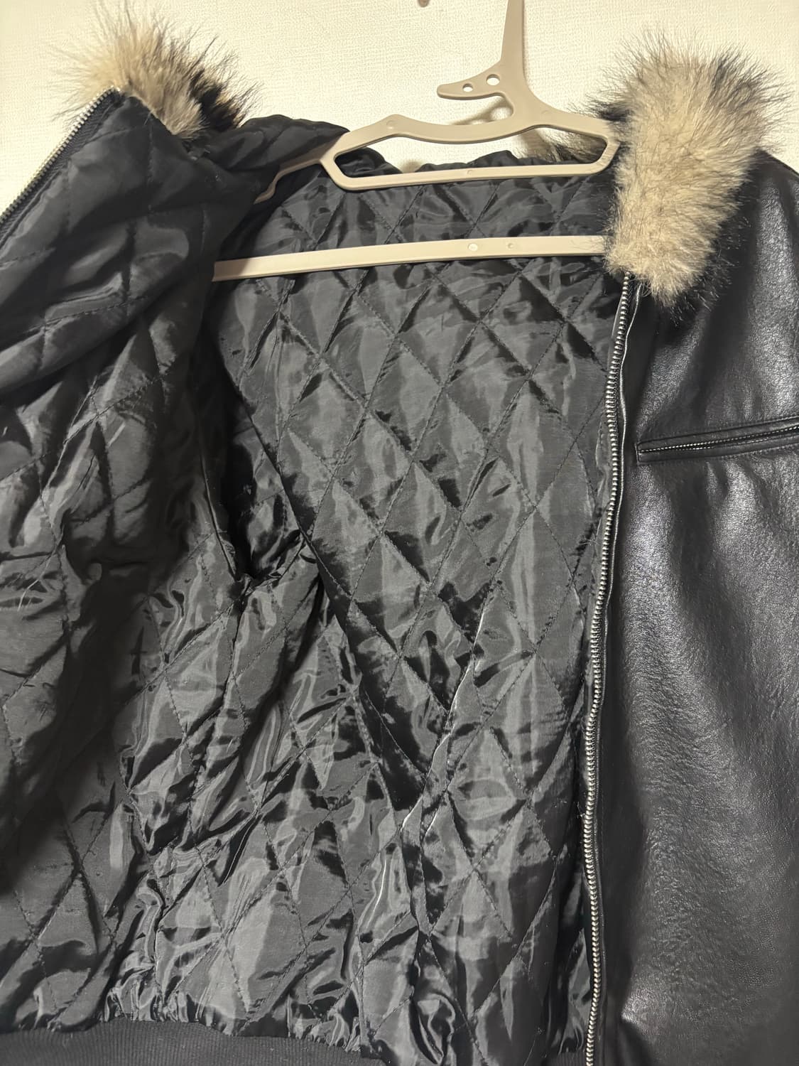 일본 빈티지 레자 퍼 레더자켓  상품이미지3