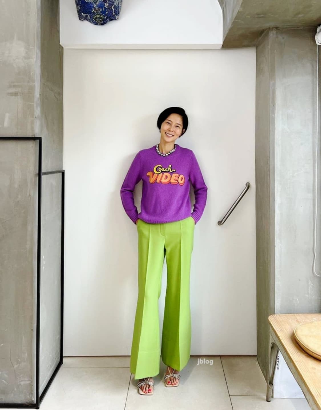 코치 퍼플 비디오 스웨터 상품이미지1