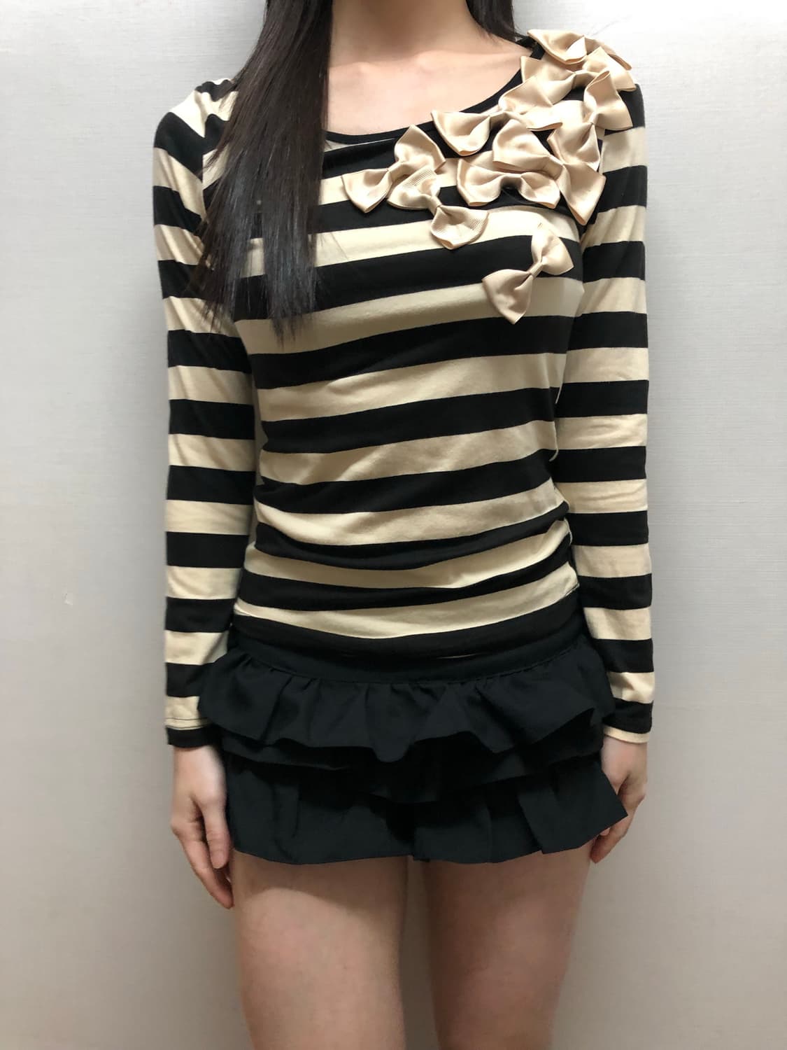 빈티지 블랙 미니 프릴 스커트 상품이미지6