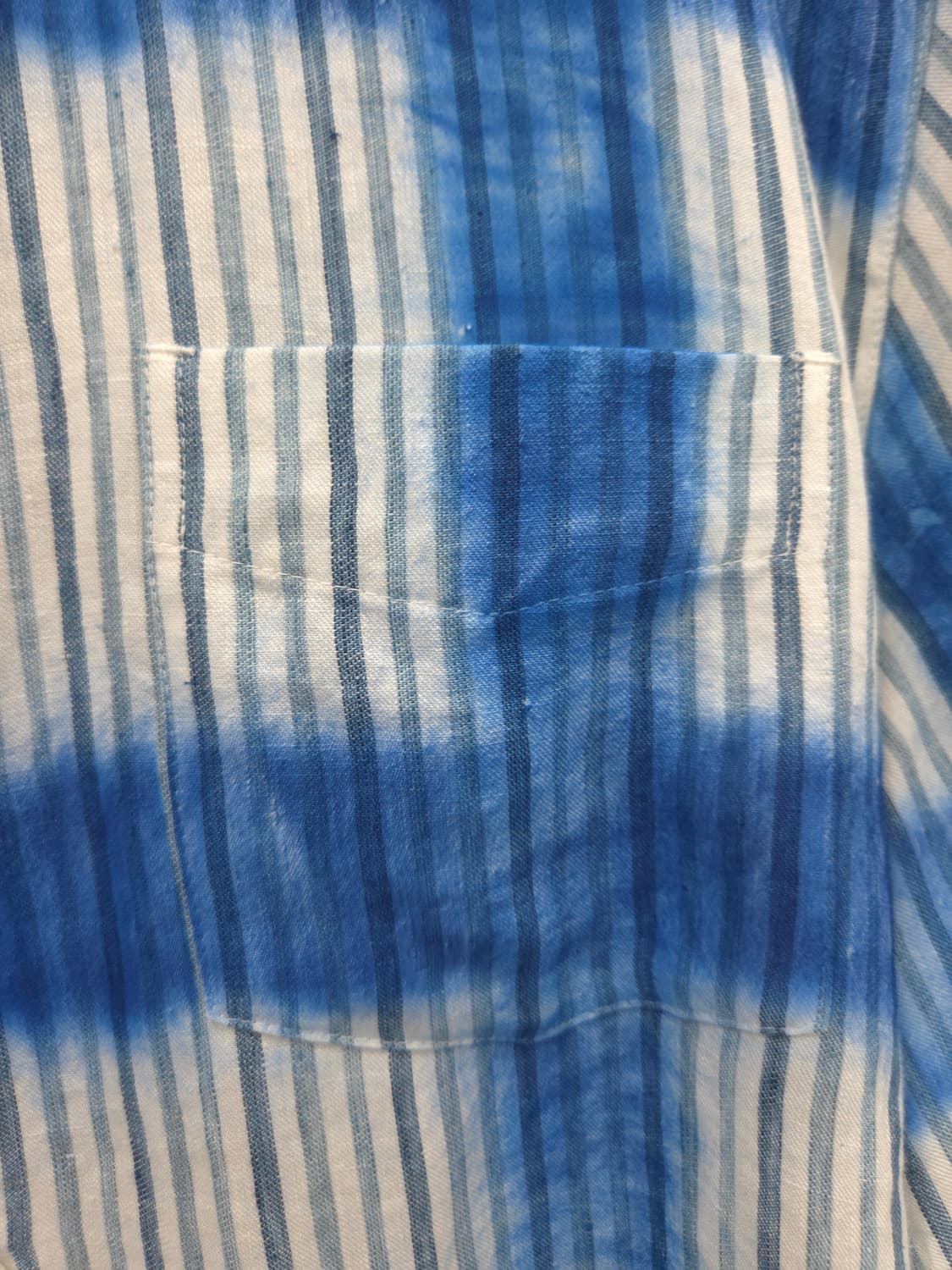 OS 브루앙 BRUANT 린넨 블루 스트라이프 셔츠 상품이미지3