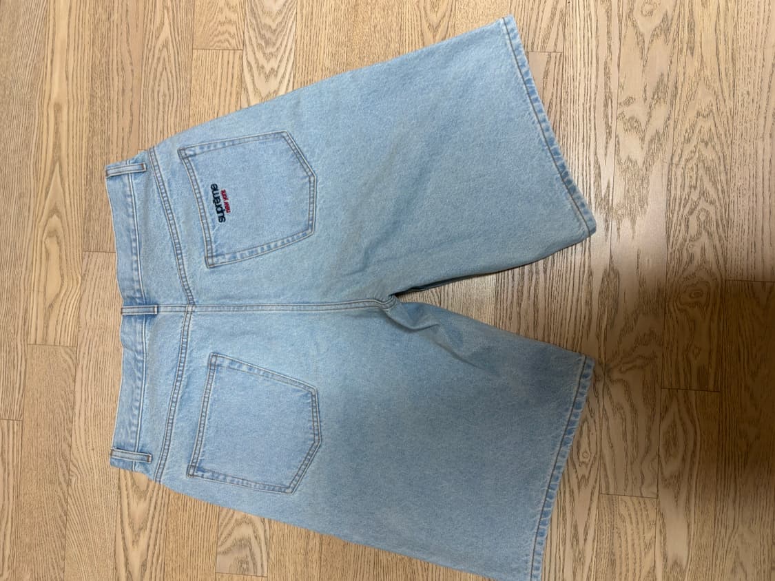 슈프림 배기 데님 쇼츠 라이트 워시드 인디고  상품이미지4