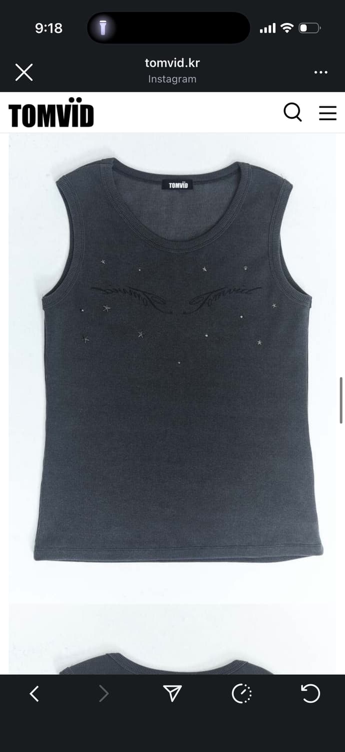 톰비드 스터드 그래픽 슬리브리스 상품이미지1