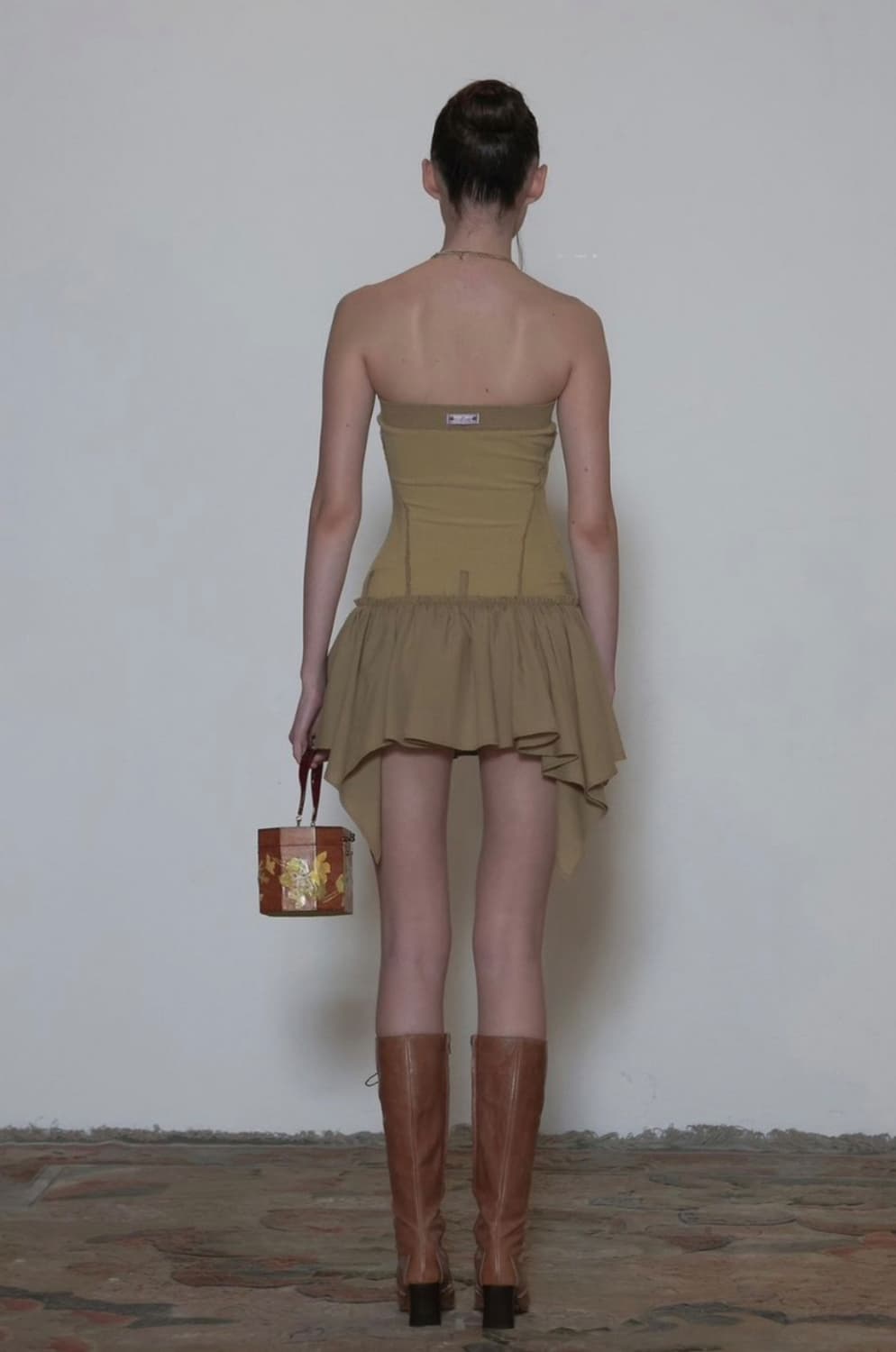 스컬프터 Tube Top Low Waist Dress Camel 상품이미지2