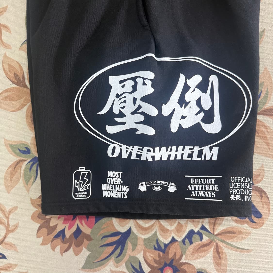 (L)압도 OVERWHELM 빅로고 반바지(블랙) 상품이미지3