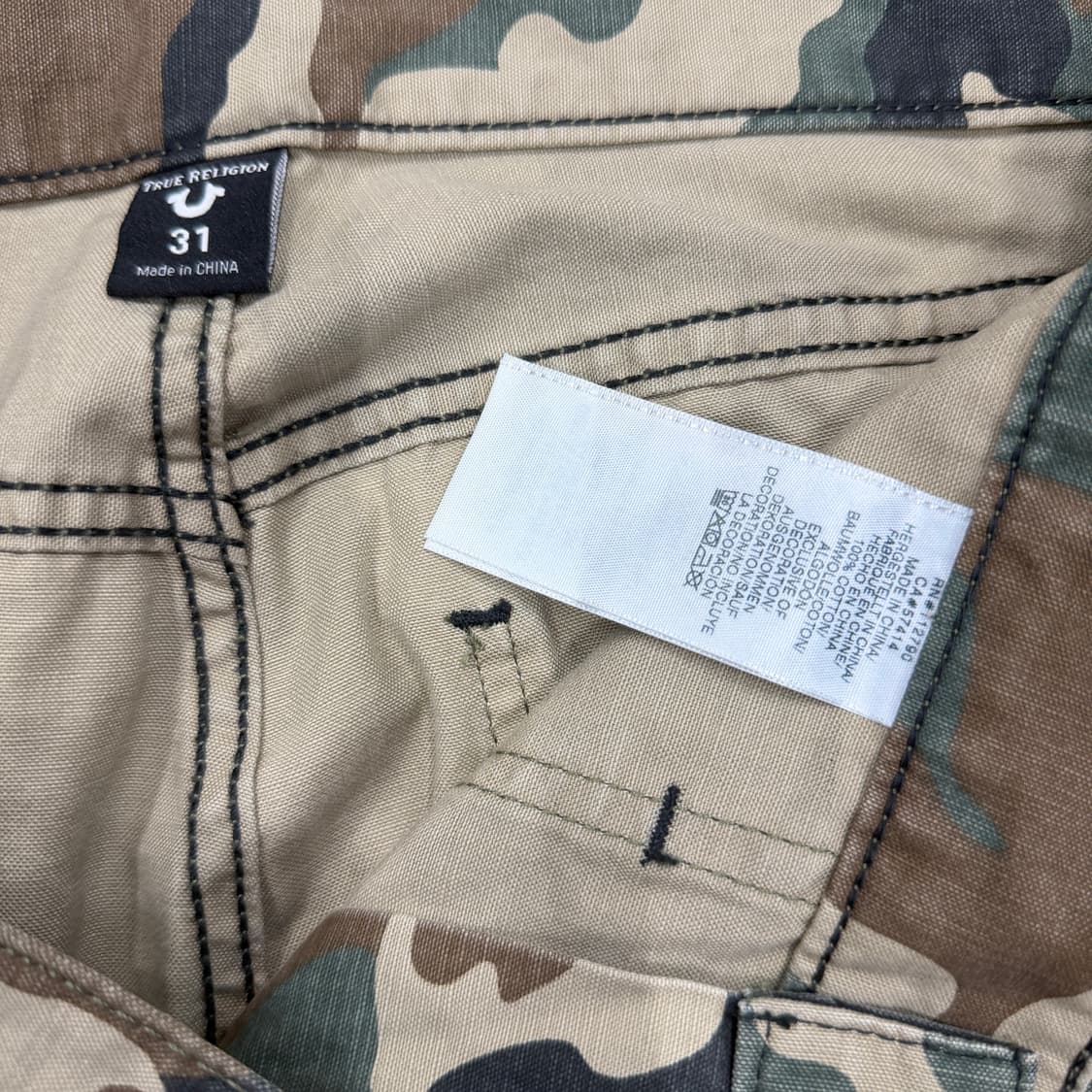 트루릴리전 밀리터리 카모 포켓 팬츠 바지 31 상품이미지3