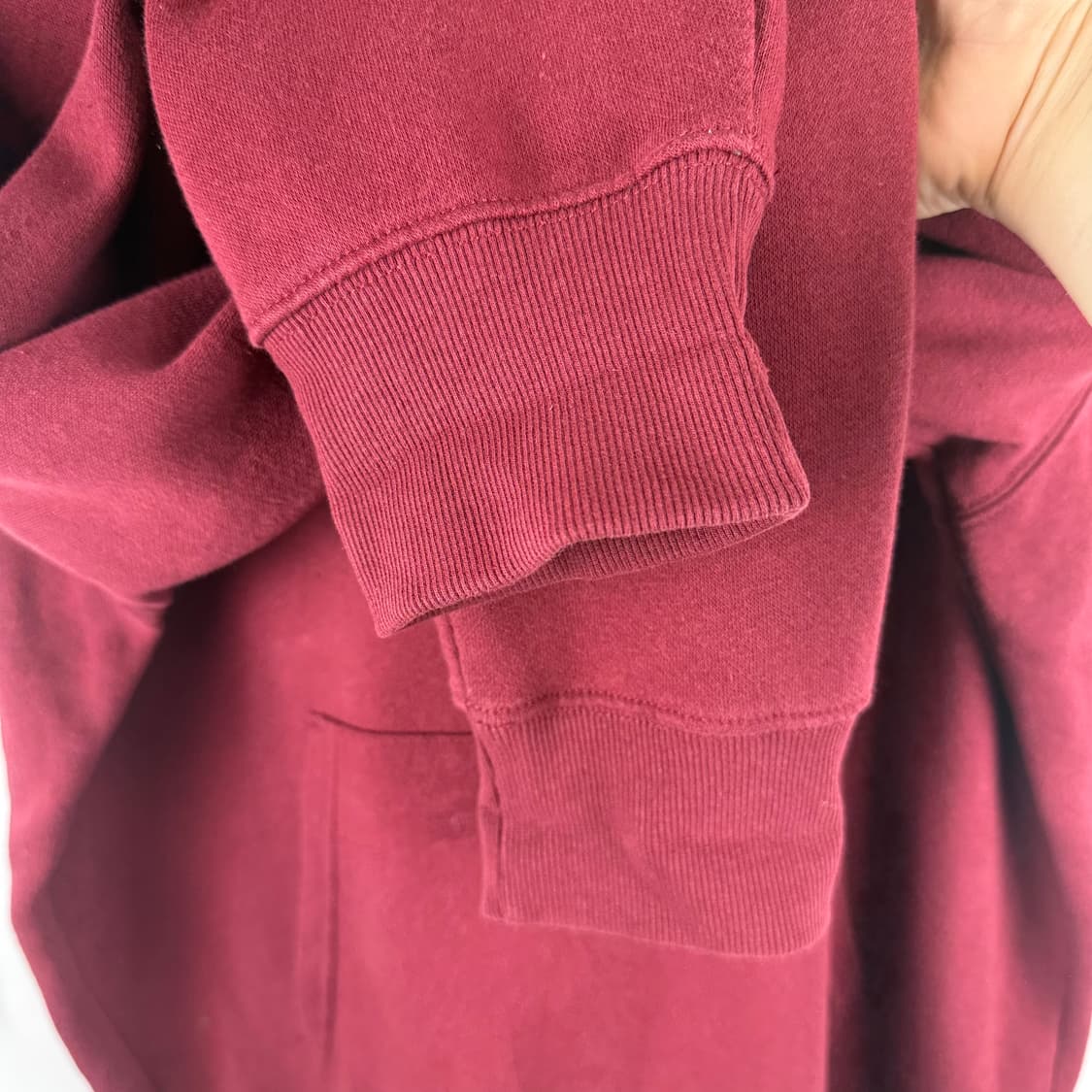 M) 노스페이스 백로고 후드 티 버건디 상품이미지4