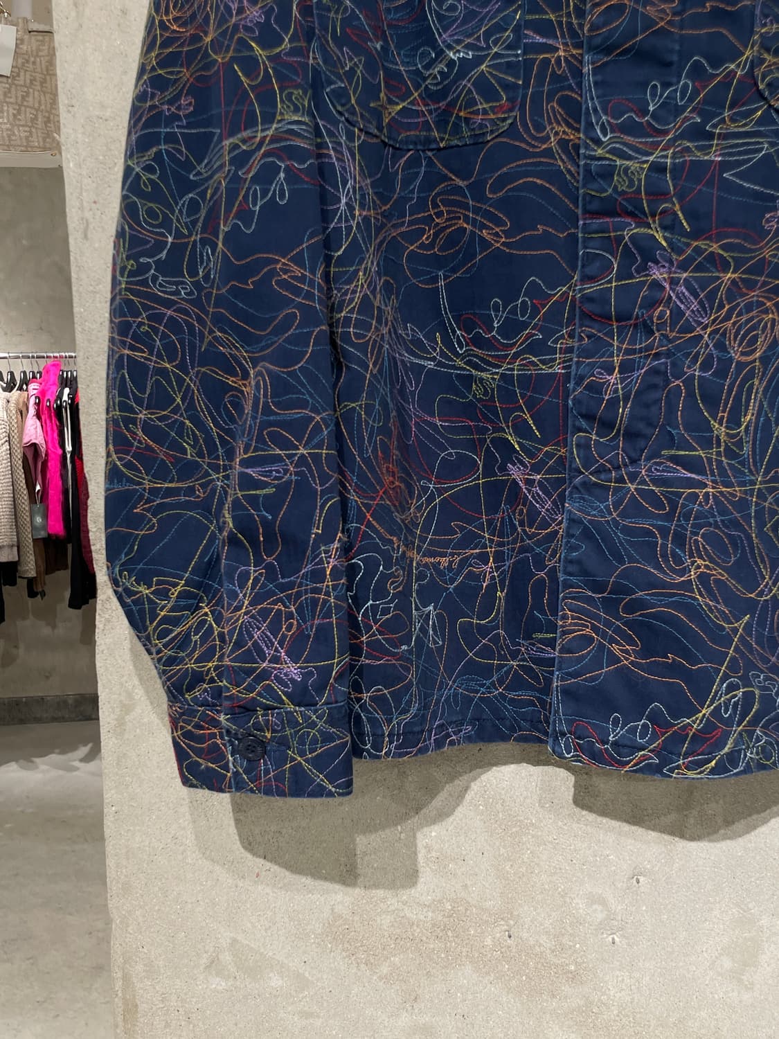 빌리어네어 보이즈 클럽 네이비 갤럭시 히든 버튼 자켓 상품이미지4