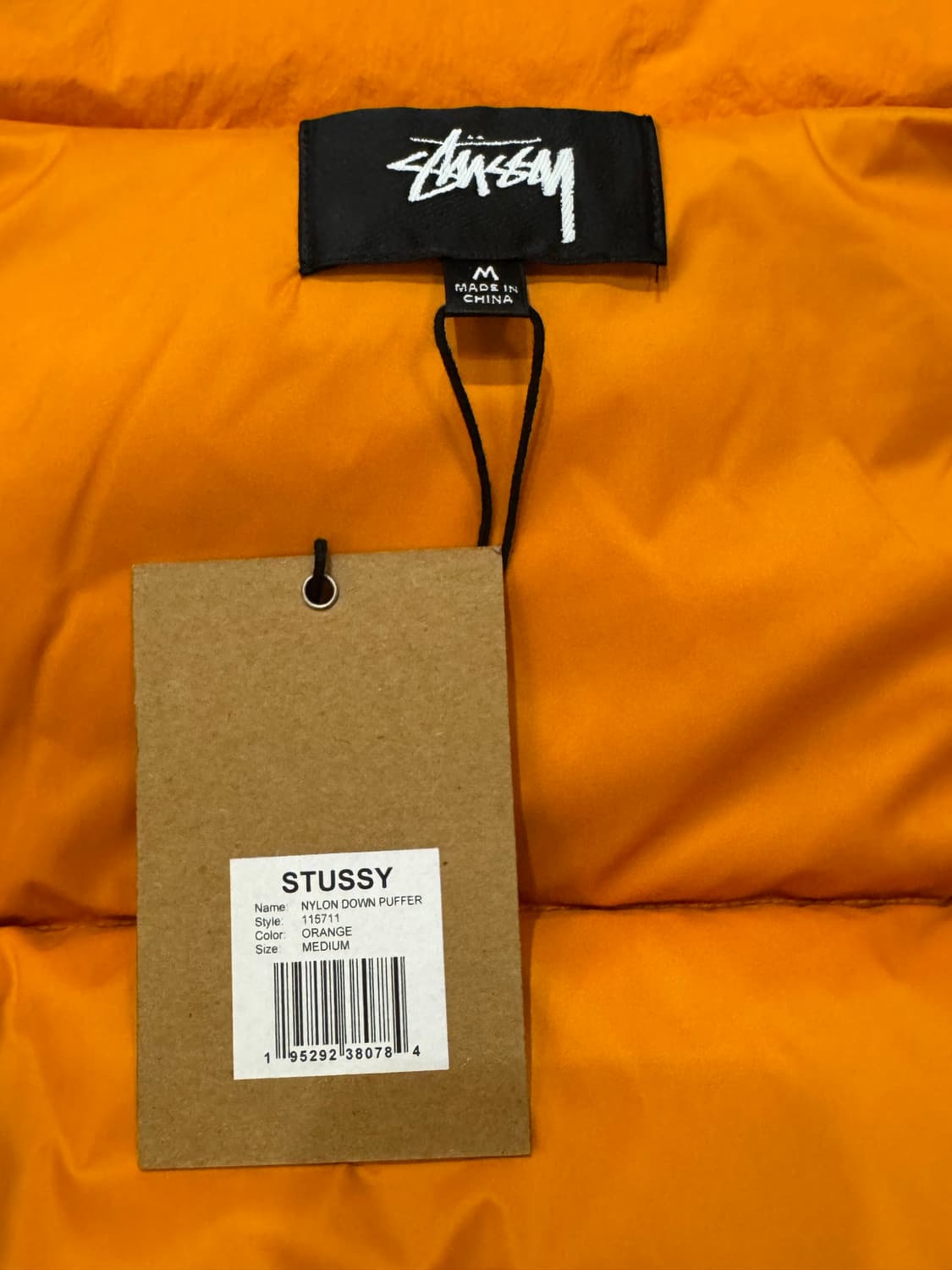 [M] 스투시 다운 퍼퍼 나일론 오렌지 상품이미지8