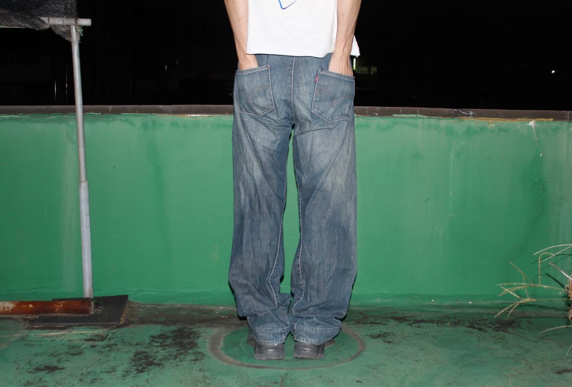 Slanted Hem Washing Denim Pants 상품이미지3