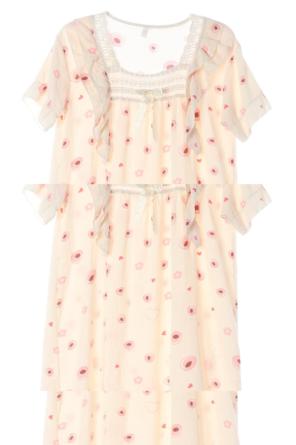 살구색 복숭아씨 미니 원피스 상품이미지2