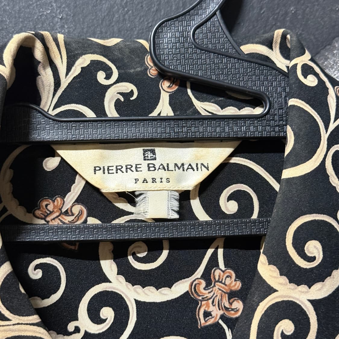 80-90s 피에르 발망 에스닉 바로크 풀 패턴 긴팔 셔츠 상품이미지5