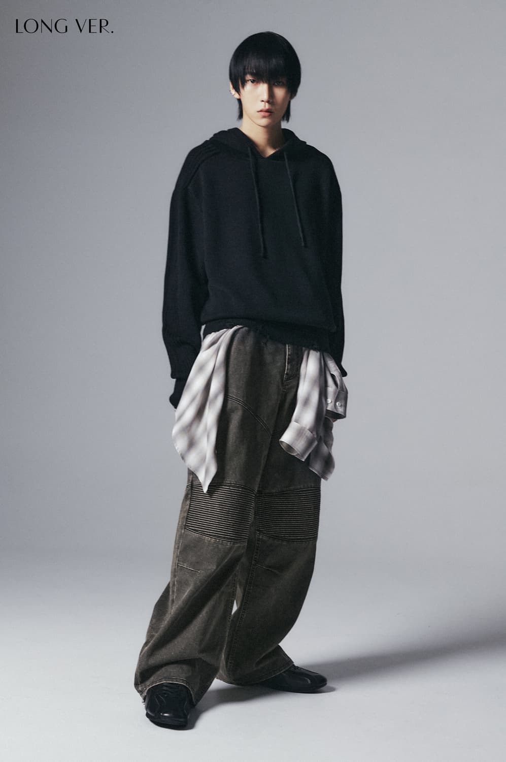 미나브 와이드 코팅 바이커 데님팬츠 상품이미지2