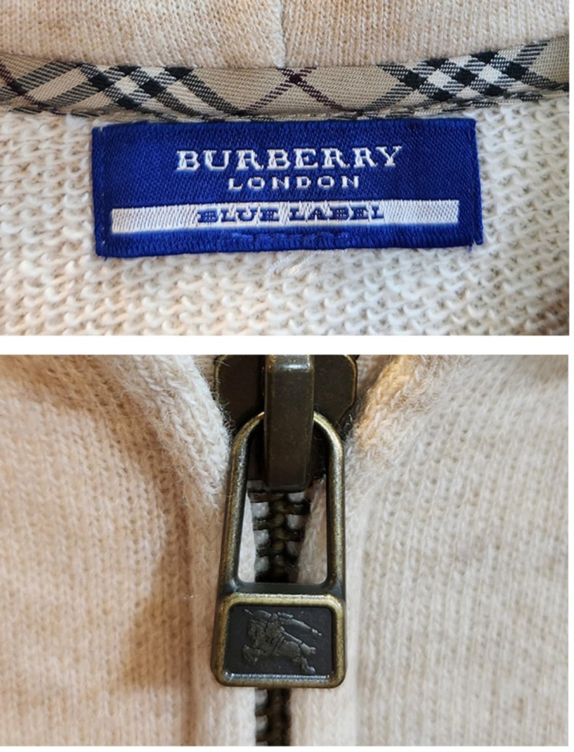 BURBERRY 버버리 런던 블루라벨 베이지 후드 집업 상품이미지3