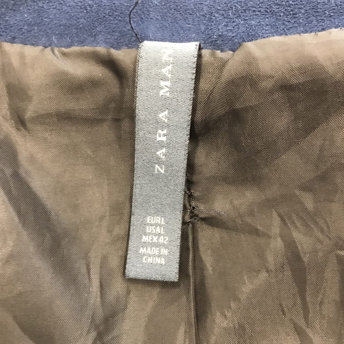 자라 벨벳 스웨이드 자켓 블루[L사이즈] 상품이미지5