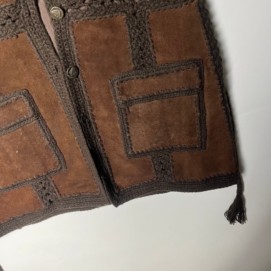 [VTG] 빈티지 크로쉐 스웨이드 베스트 상품이미지3