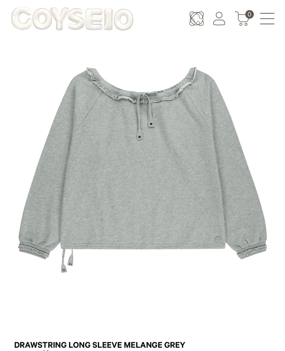 새상품) 코이세이오 드로우스트링 롱슬리브 상품이미지1