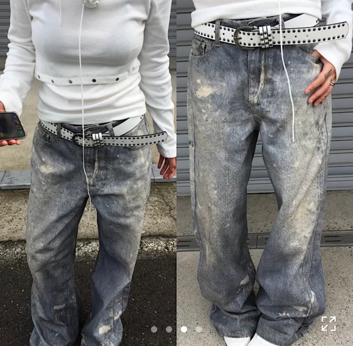 페인팅 빈티지 워싱 팬츠 상품이미지1