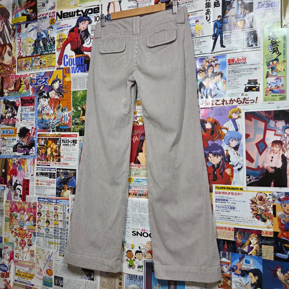 갭 그레이 스트라이프 로우라이즈 팬츠 상품이미지5