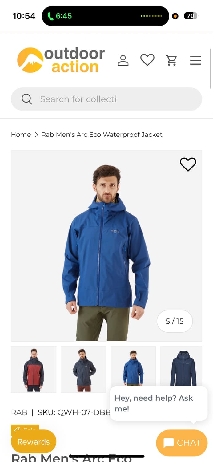Rab Men's Arc Eco Waterproof Jacket 상품이미지1