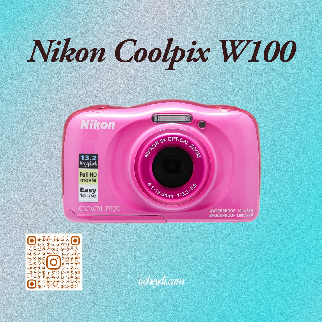 (찰스엔터) 니콘 쿨픽스 Nikon COOLPIX W100 핑크 상품이미지1