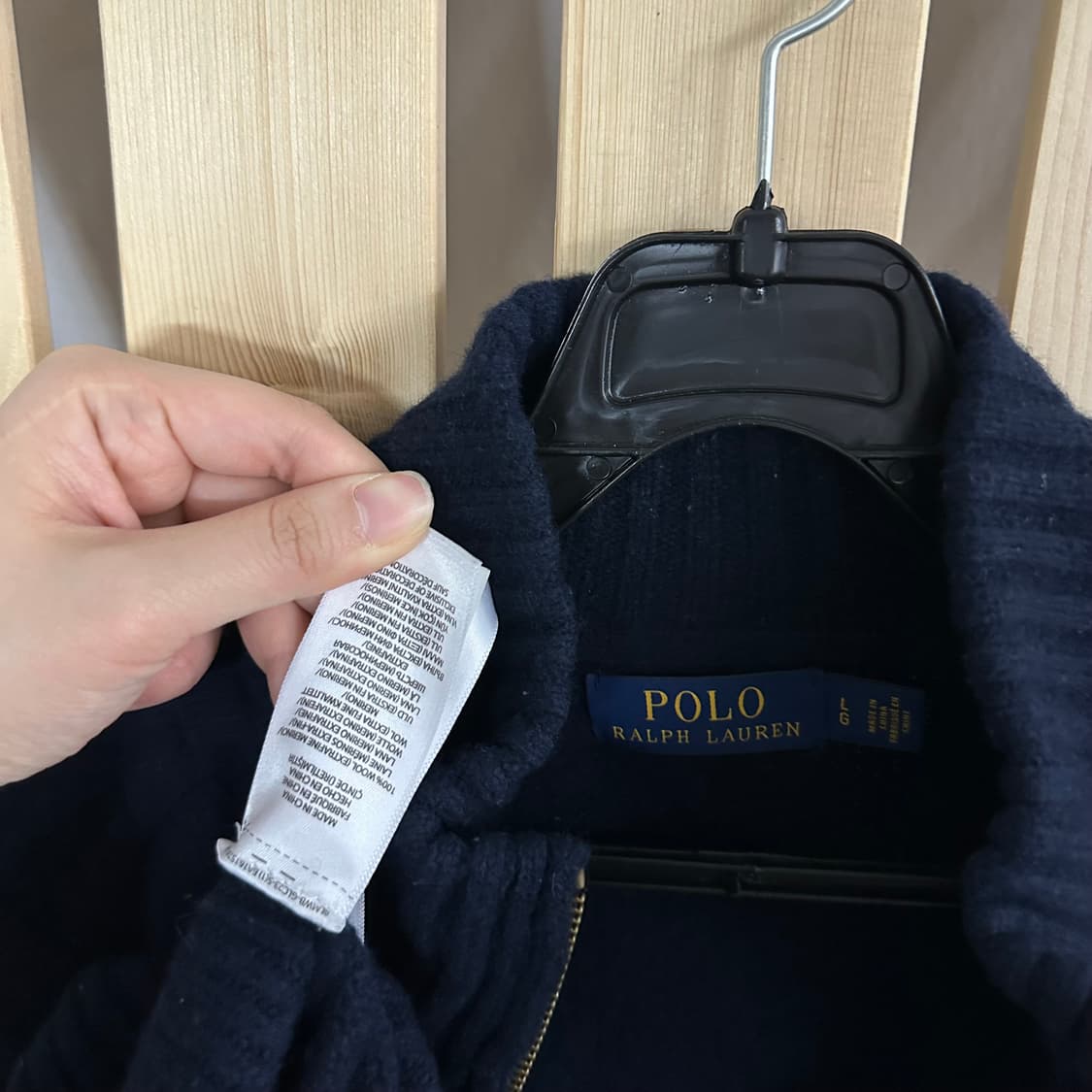 (M) 폴로 랄프로렌 네이비 빅포니 투웨이 니트 집업 상품이미지6