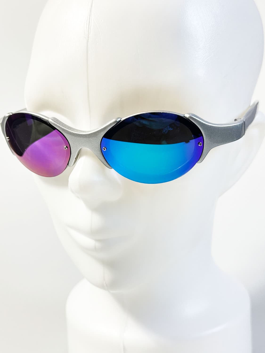 90s OXYGEN 실버 랩 어라운드 빈티지 선글라스 상품이미지8
