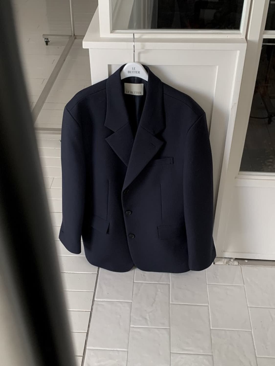 르버터LeButter 모멘토 울 오버자켓 네이비 새상품 상품이미지9