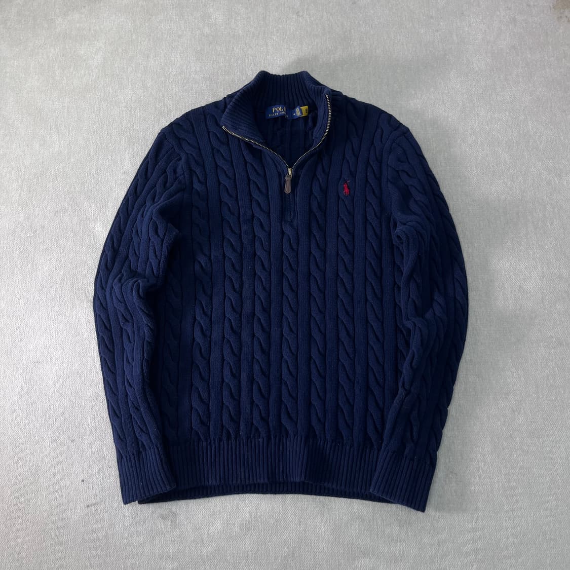 95 폴로랄프로렌 신형라벨 반집업 꽈배기 니트 상품이미지1
