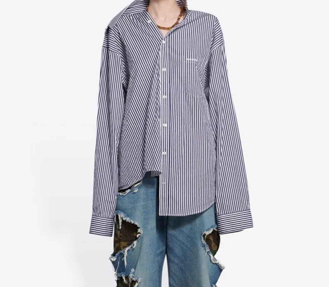 발렌시아가 FW21 스트라이프 셔츠 상품이미지1