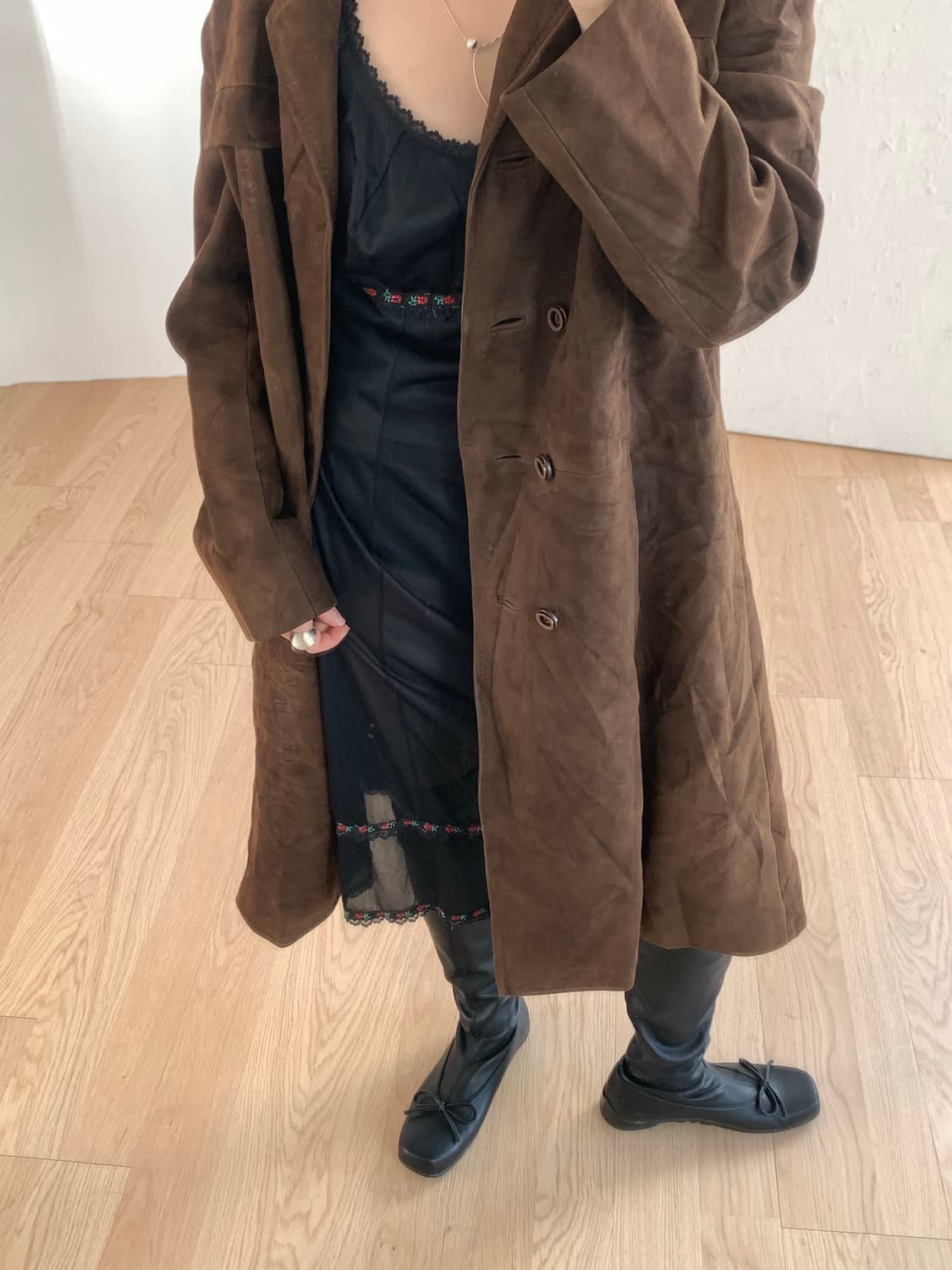 Dark brown suede JK 상품이미지2