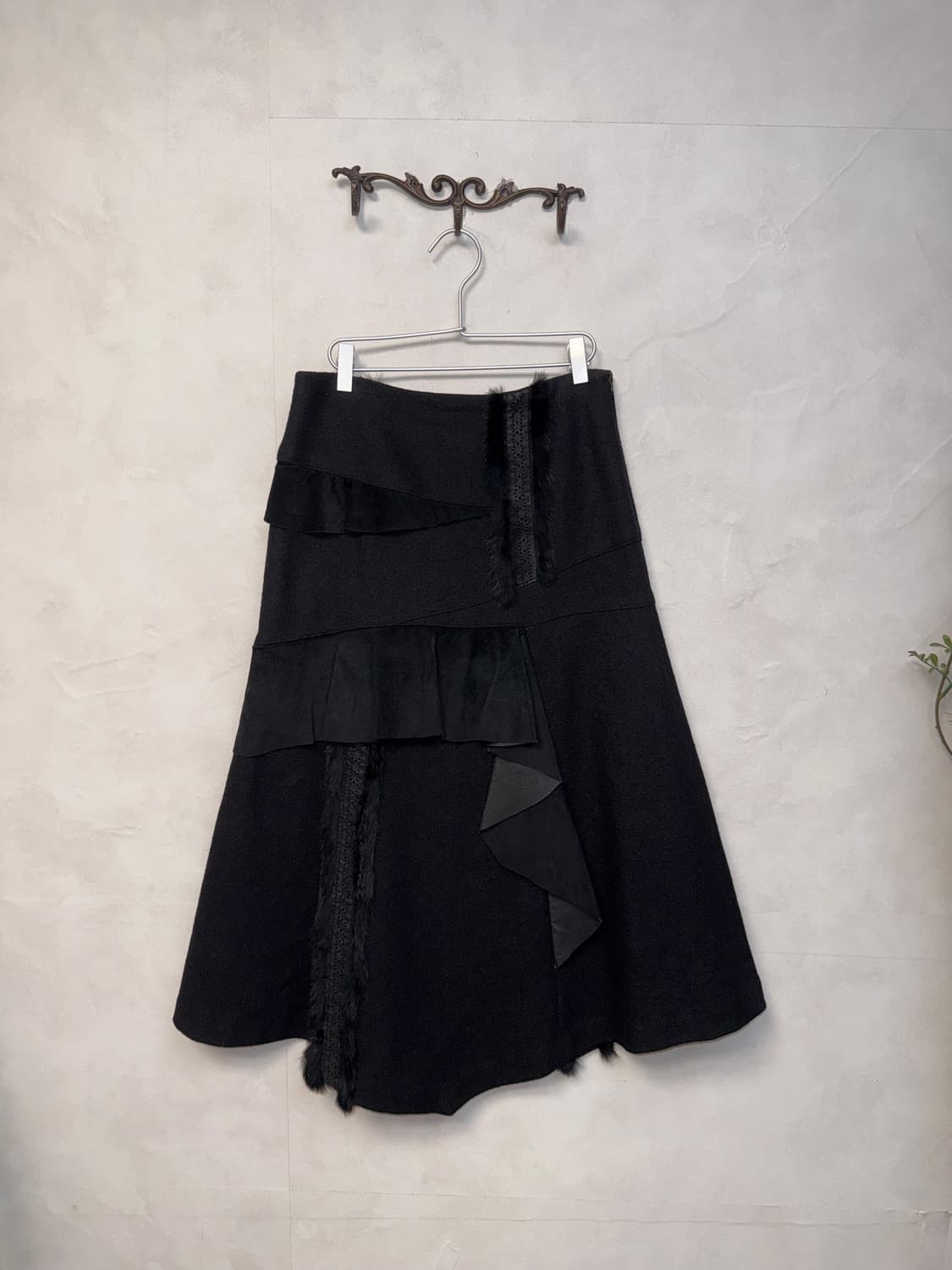 DOHO black pig skin rabbit fur wool sk 상품이미지4